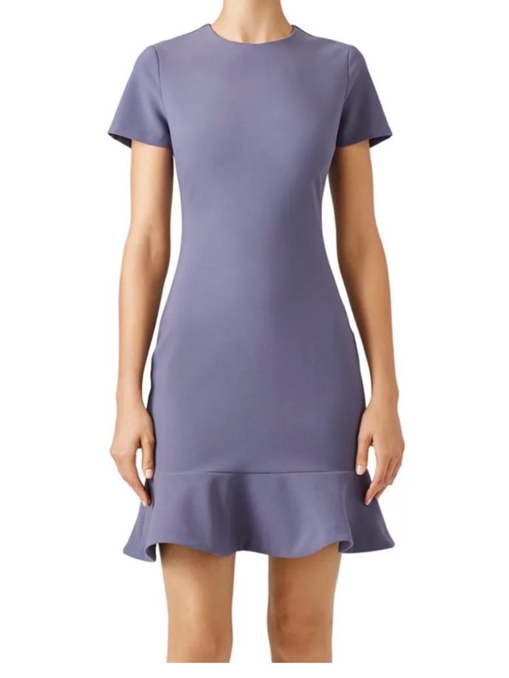 Likely Beckett Ruffle Hem Dress Lavender Short-Sleeve 6